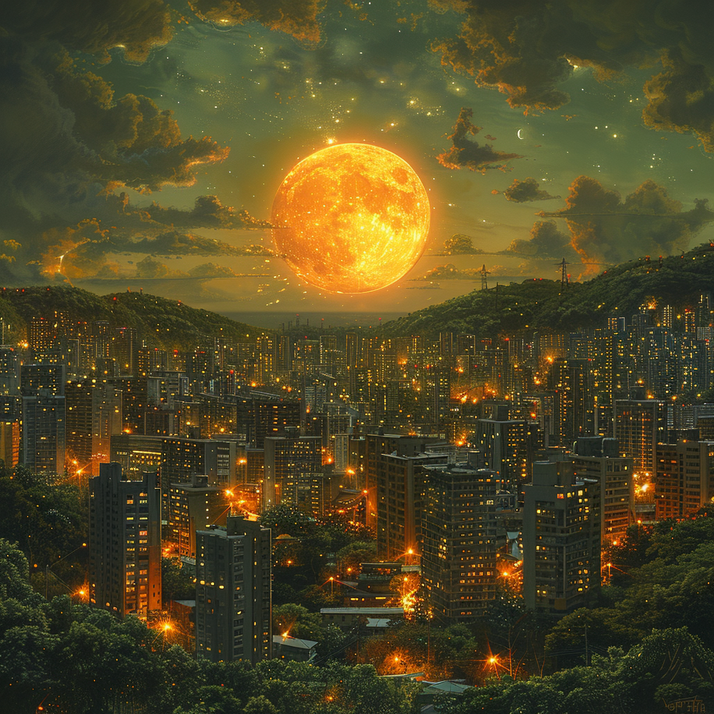 Utopische Stadt 4 | LED Bild