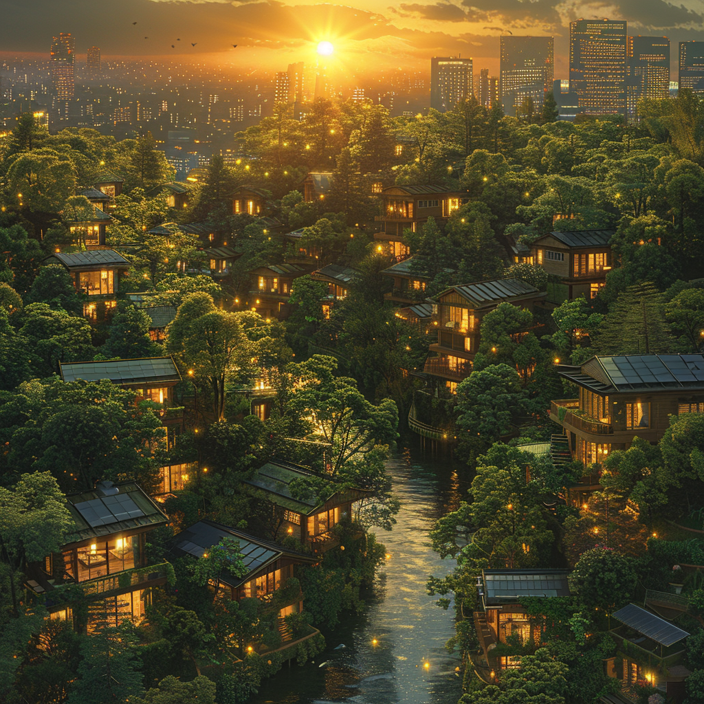 Utopische Stadt 6 | LED Bild