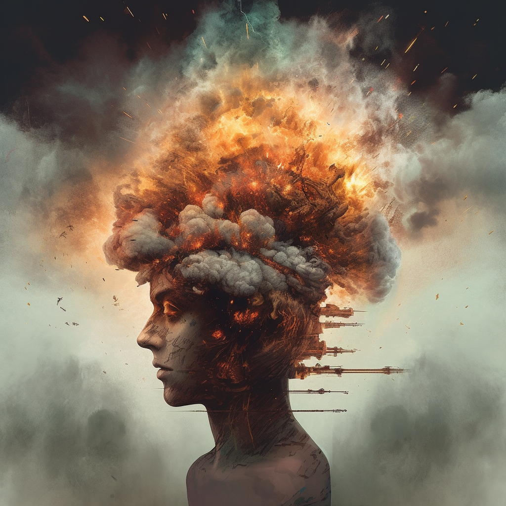 Gedanken Stadt Abstrakt 2 | LED Bild