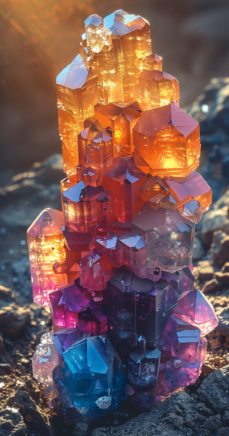 Bunte Kristalle 3 | LED Bild