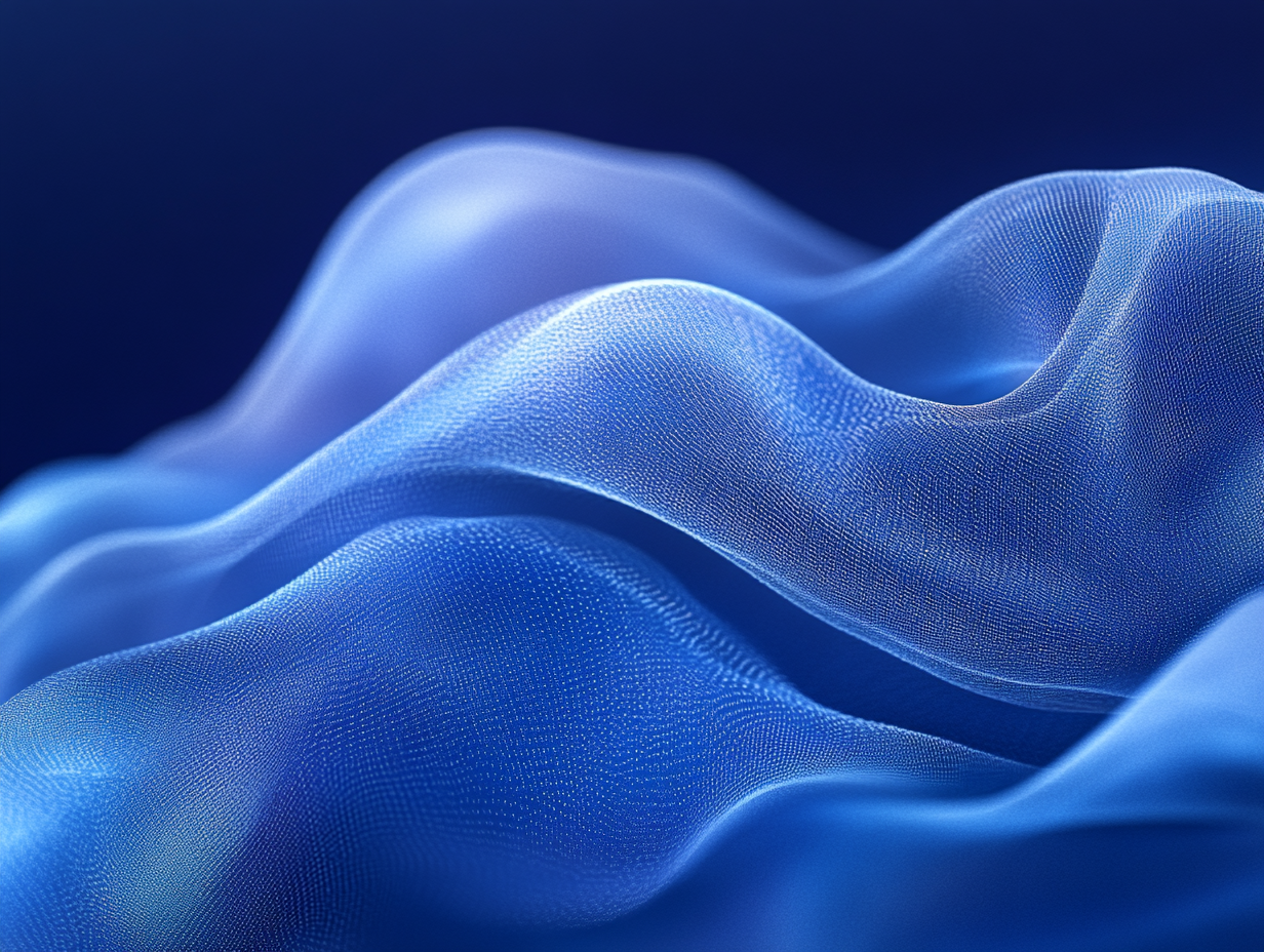 Futuristische Wellen Blau 1 | LED Bild