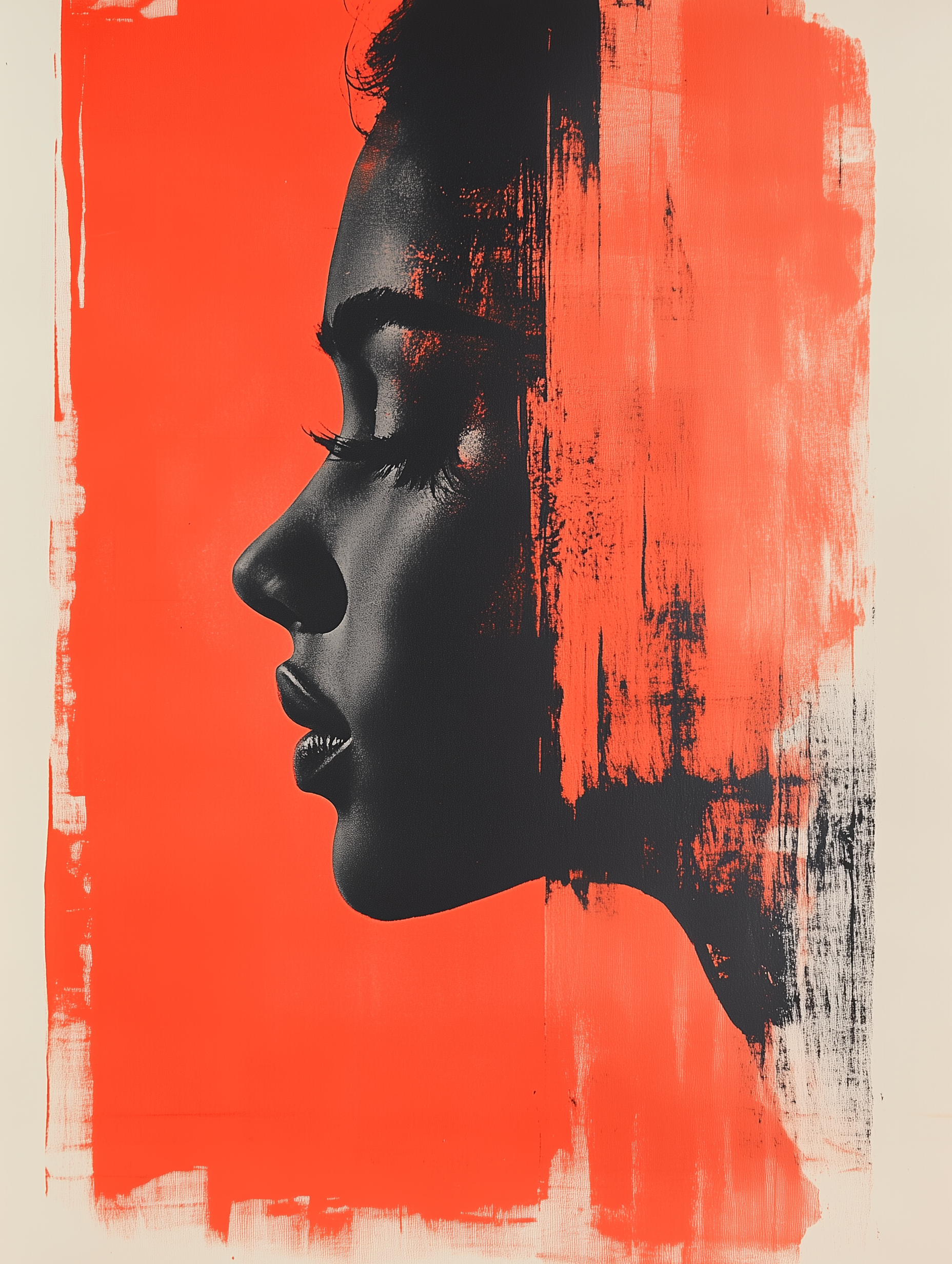 Künstlerische Frau Abstrakt | LED Bild