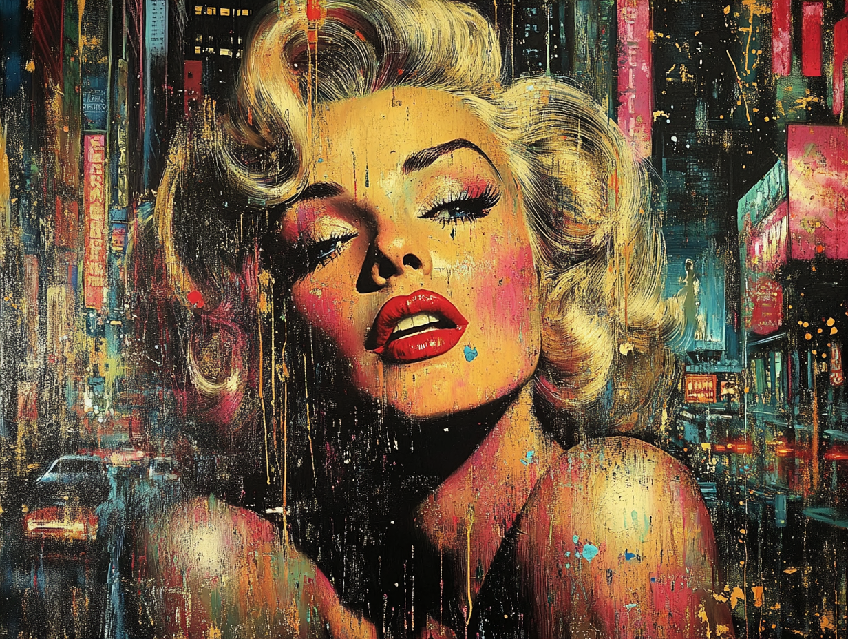 1950 Frau Illustriert | LED Bild