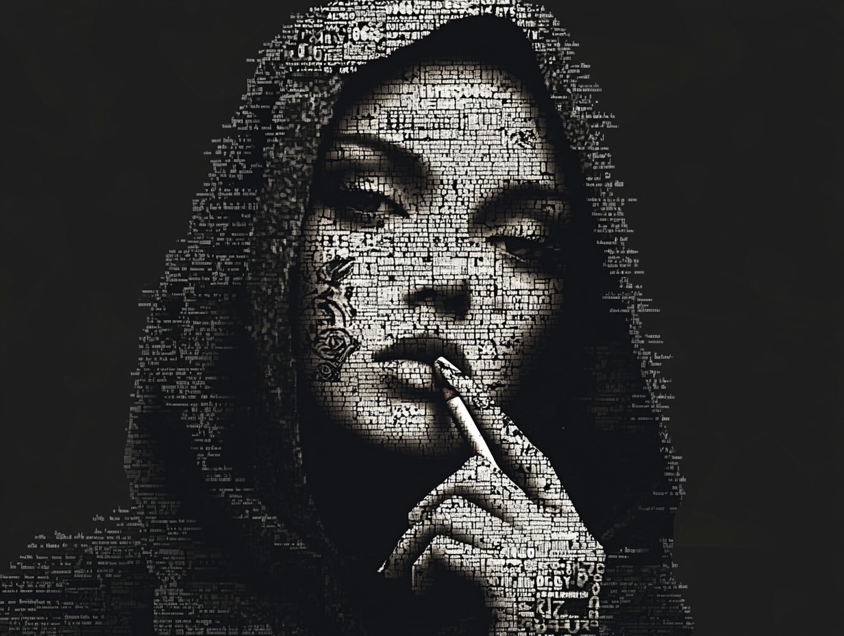 Nonne Kalligraphie 1 | LED Bild