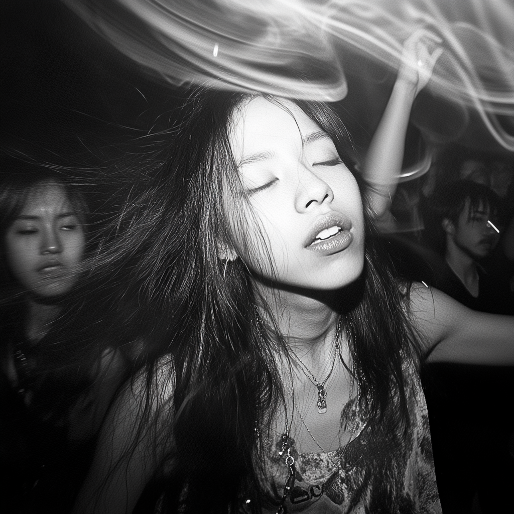 Frau in Ekstase | LED Bild