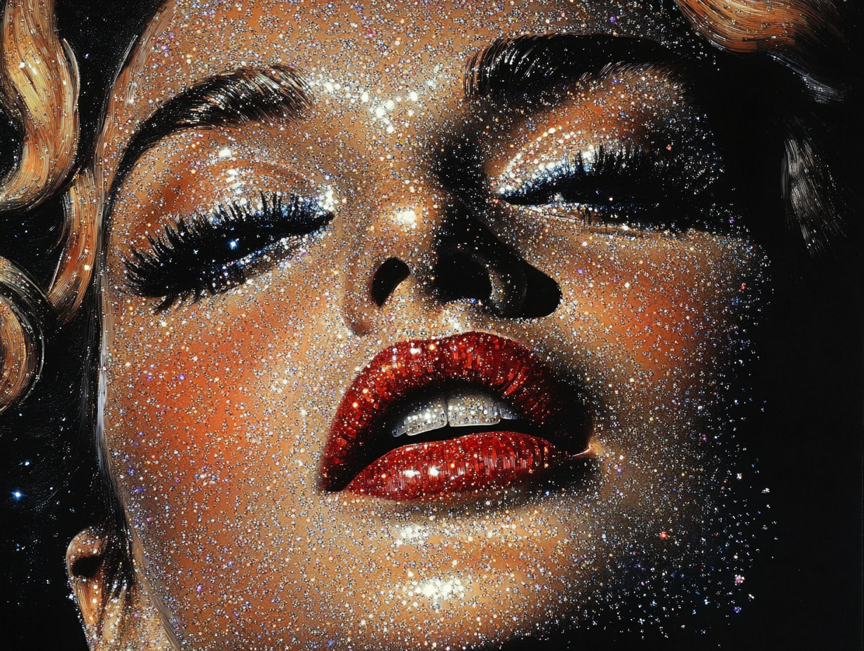 Frau Glitzersteine | LED Bild