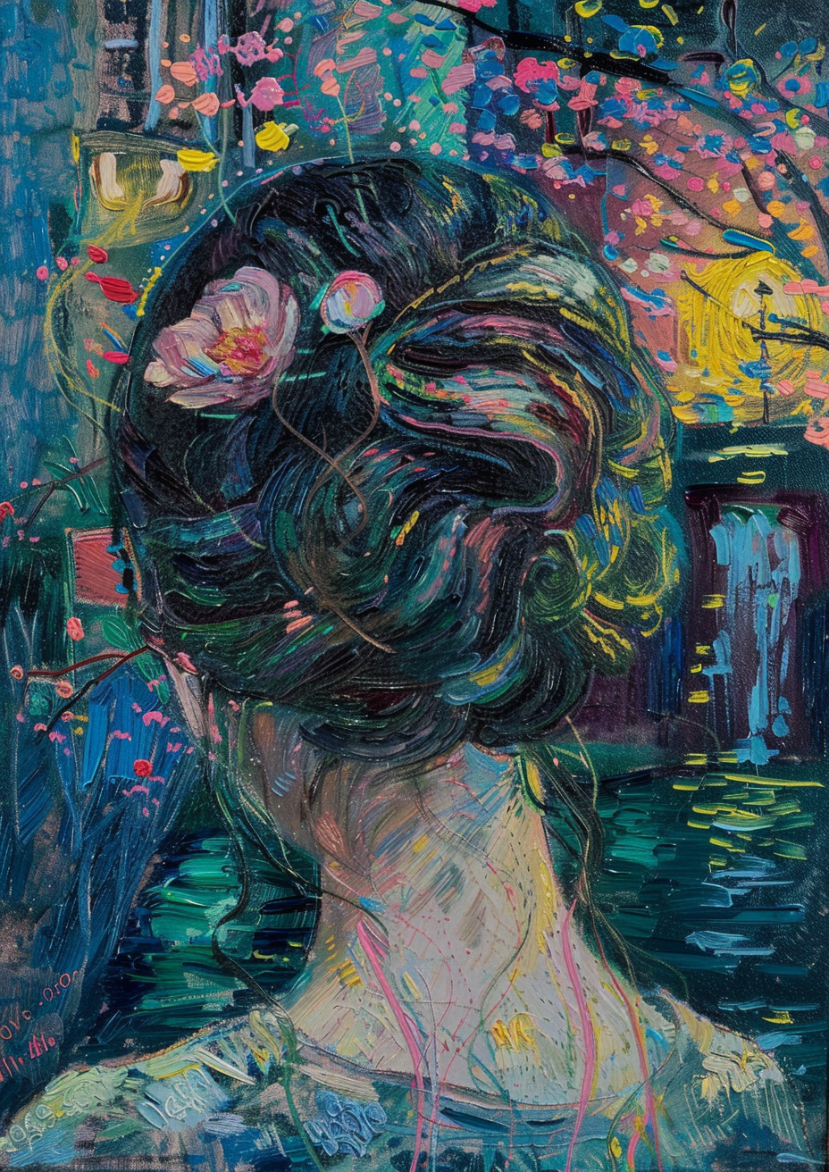 Geflochtenes Haar Illustriert 1 | LED Bild