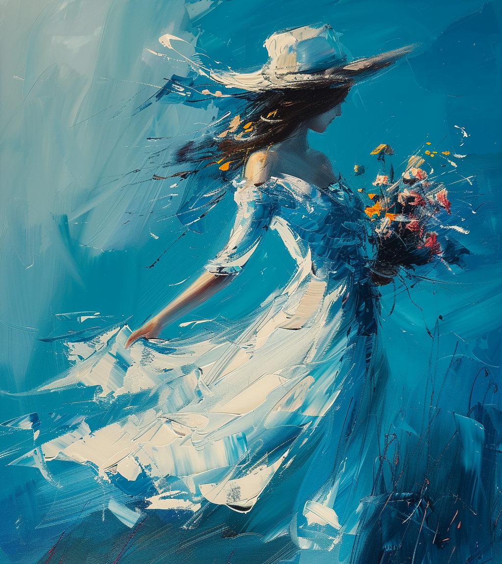 Gemälde Tanzende Frau 2 | LED Bild