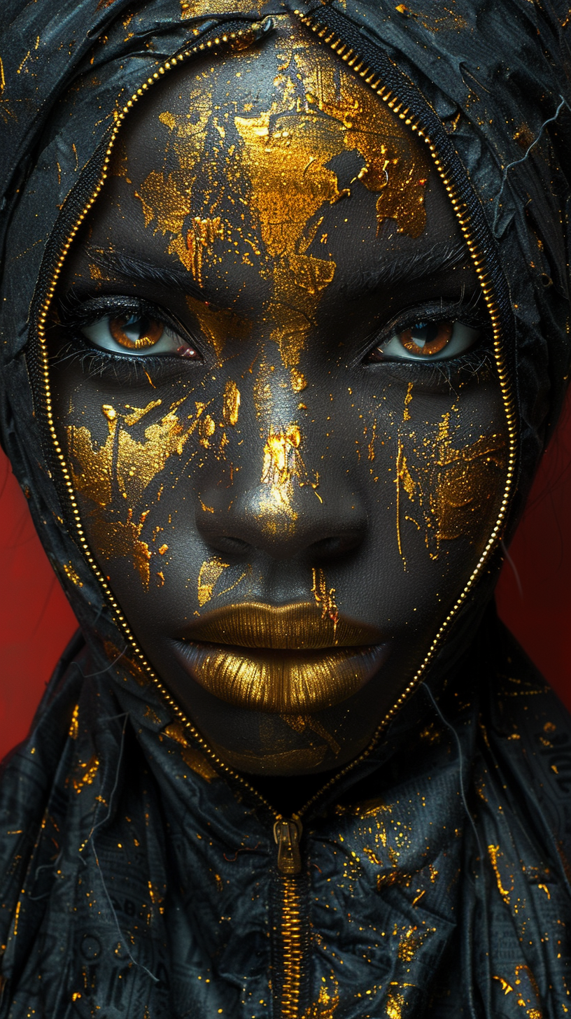 Goldene Schönheit | LED Bild