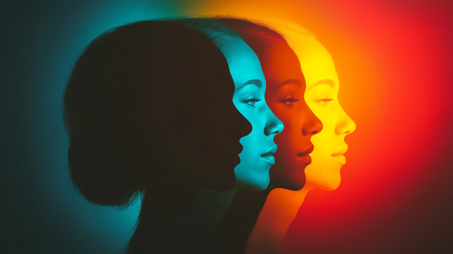 Frau Bunte Schatten | LED Bild