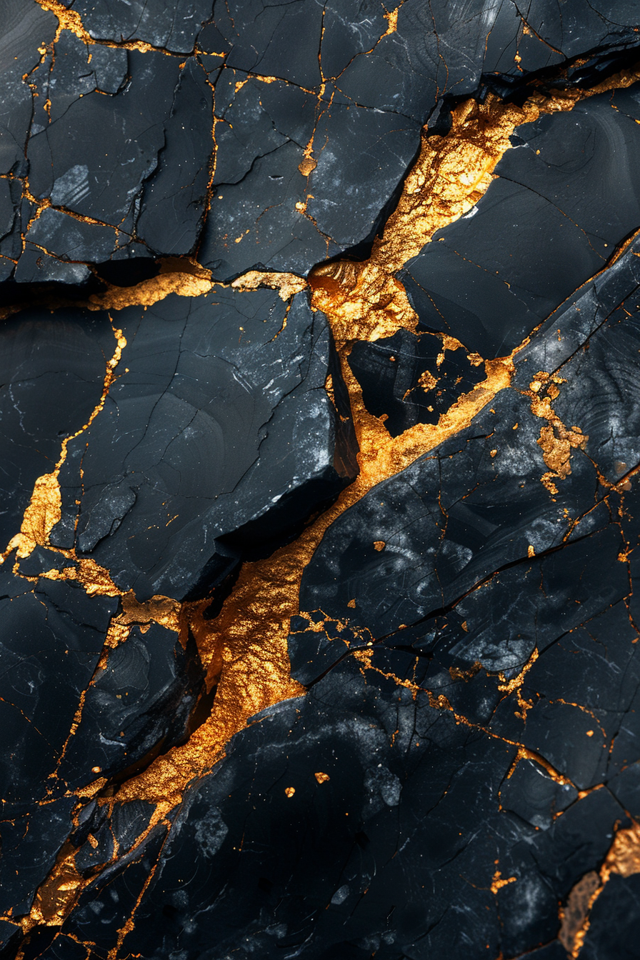 Goldene Adern 1 | LED Bild