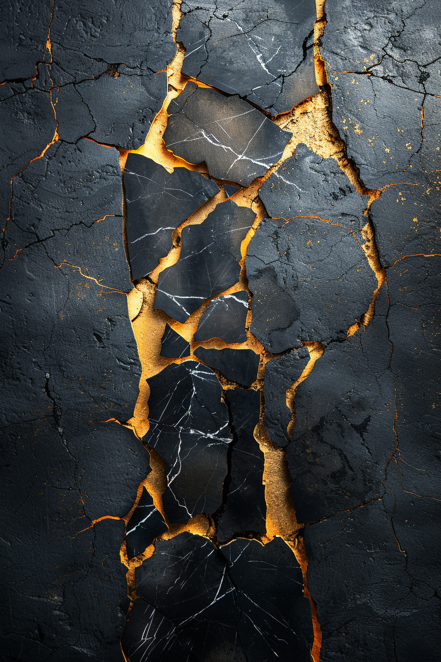 Goldene Adern 3 | LED Bild