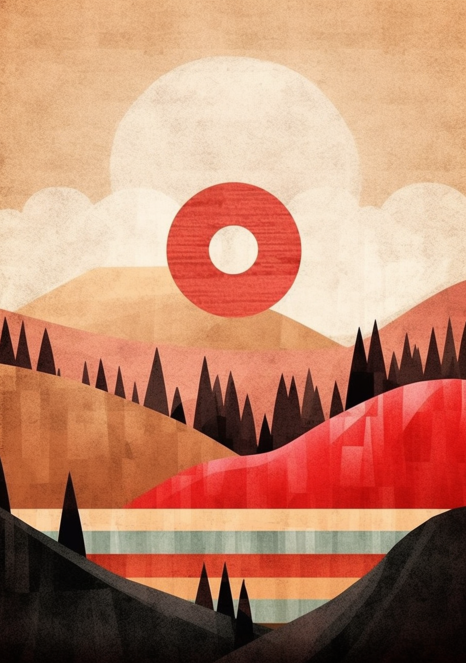 Abstrakte Landschaft | LED Bild