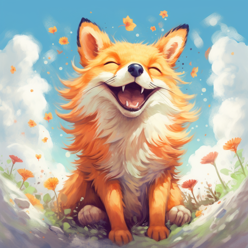 Fuchs Verspielt Illustirert | LED Bild