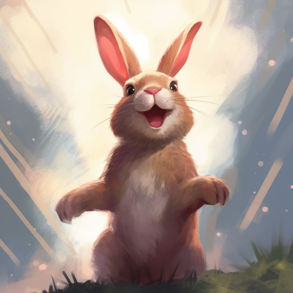 Hase Verspielt 1 | LED Bild