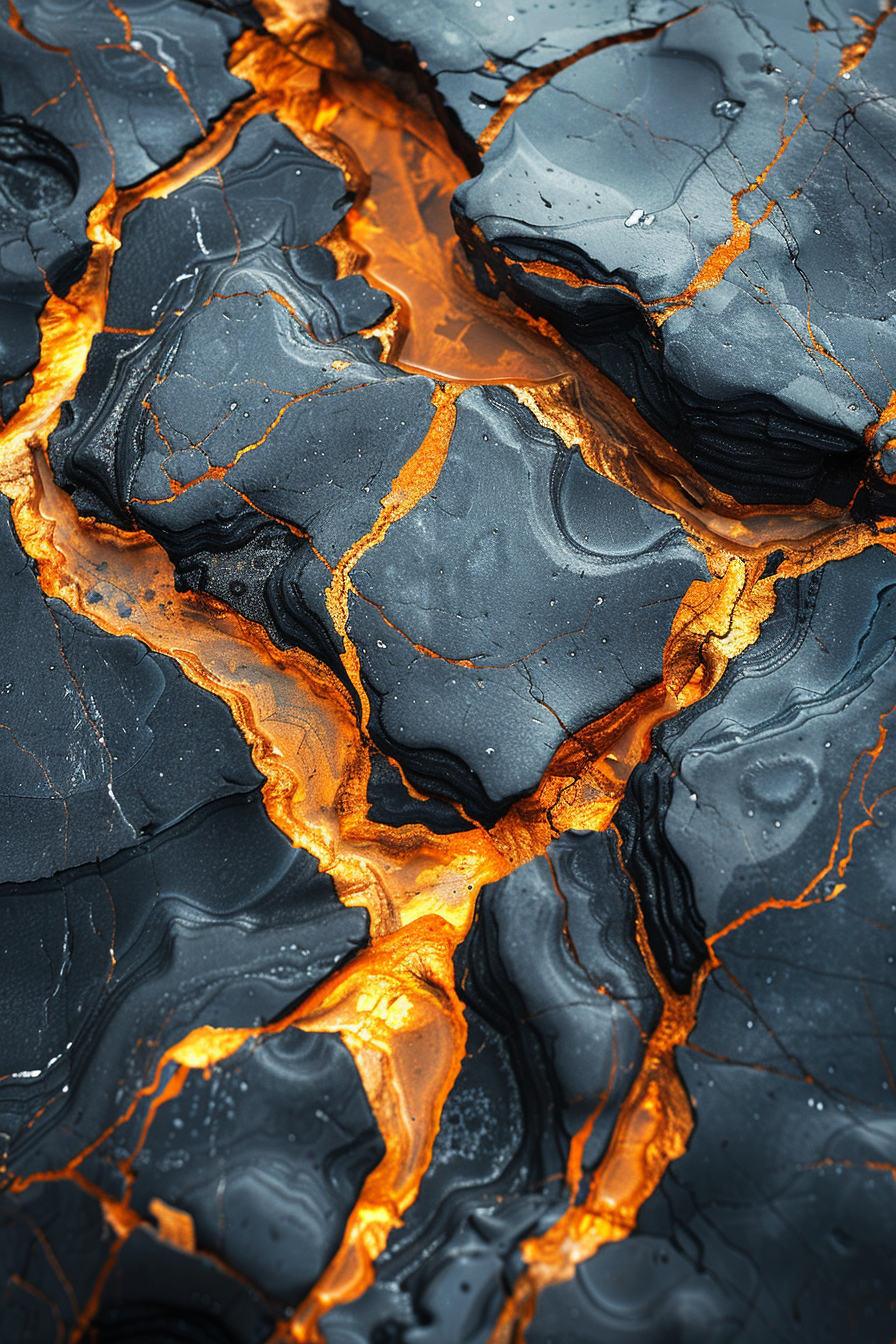 Goldene Adern 4 | LED Bild