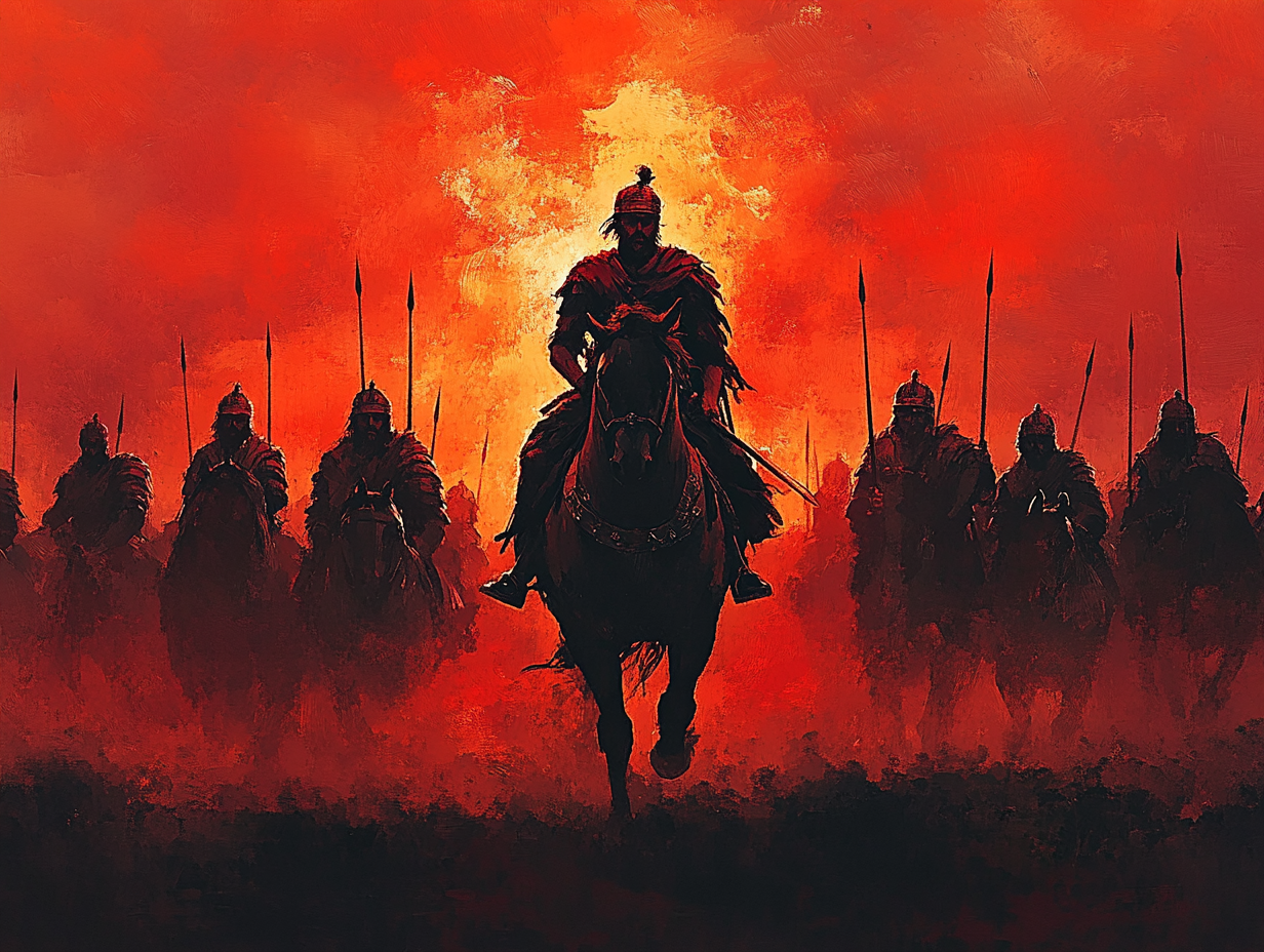 Krieger auf Pferd 1 | LED Bild