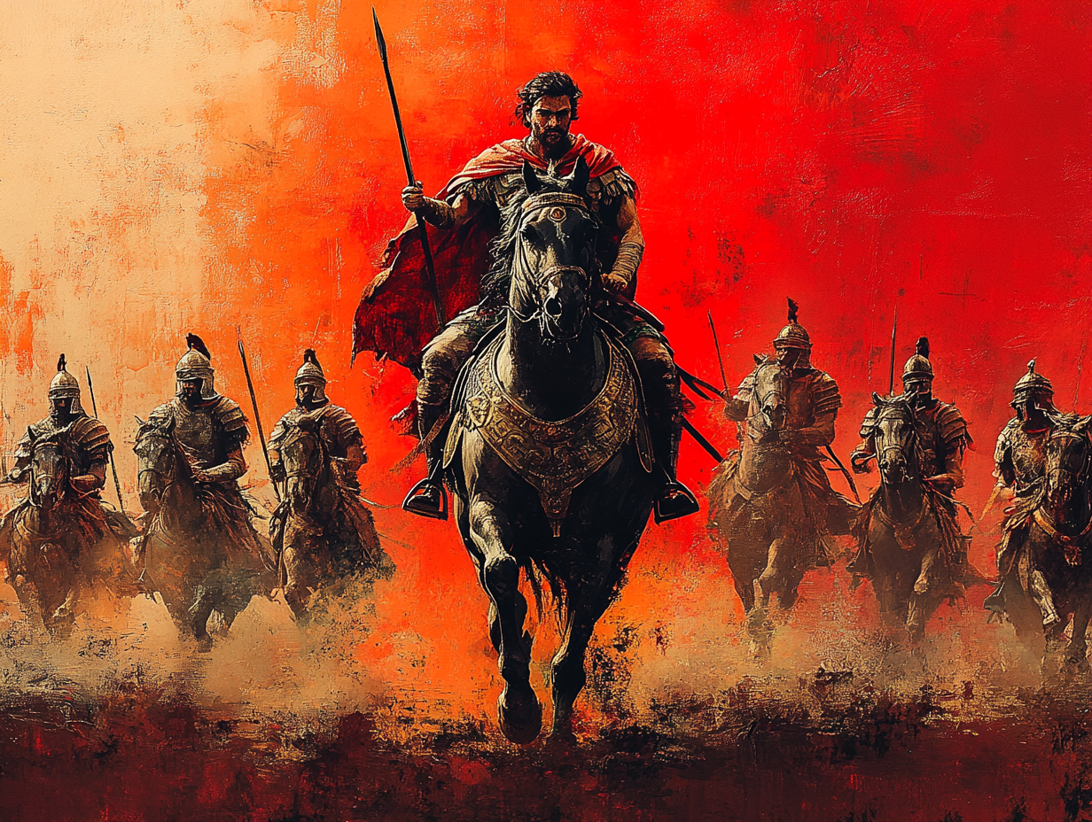 Krieger auf Pferd 2 | LED Bild