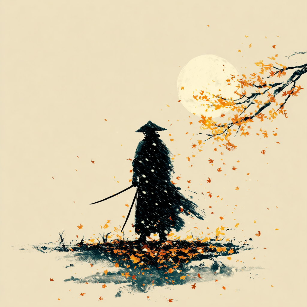 Samurai Silhouette 1 | LED Bild