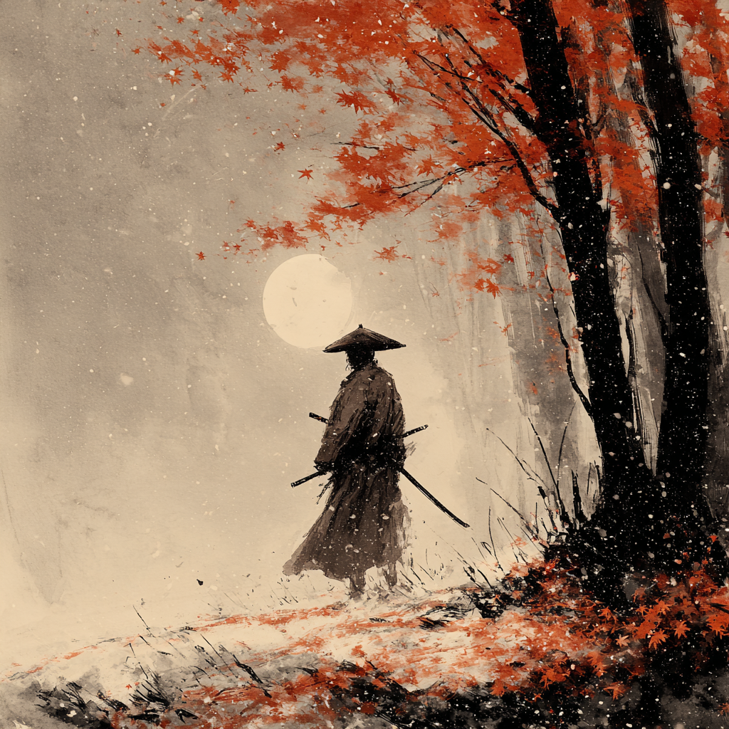 Samurai Silhouette 3 | LED Bild