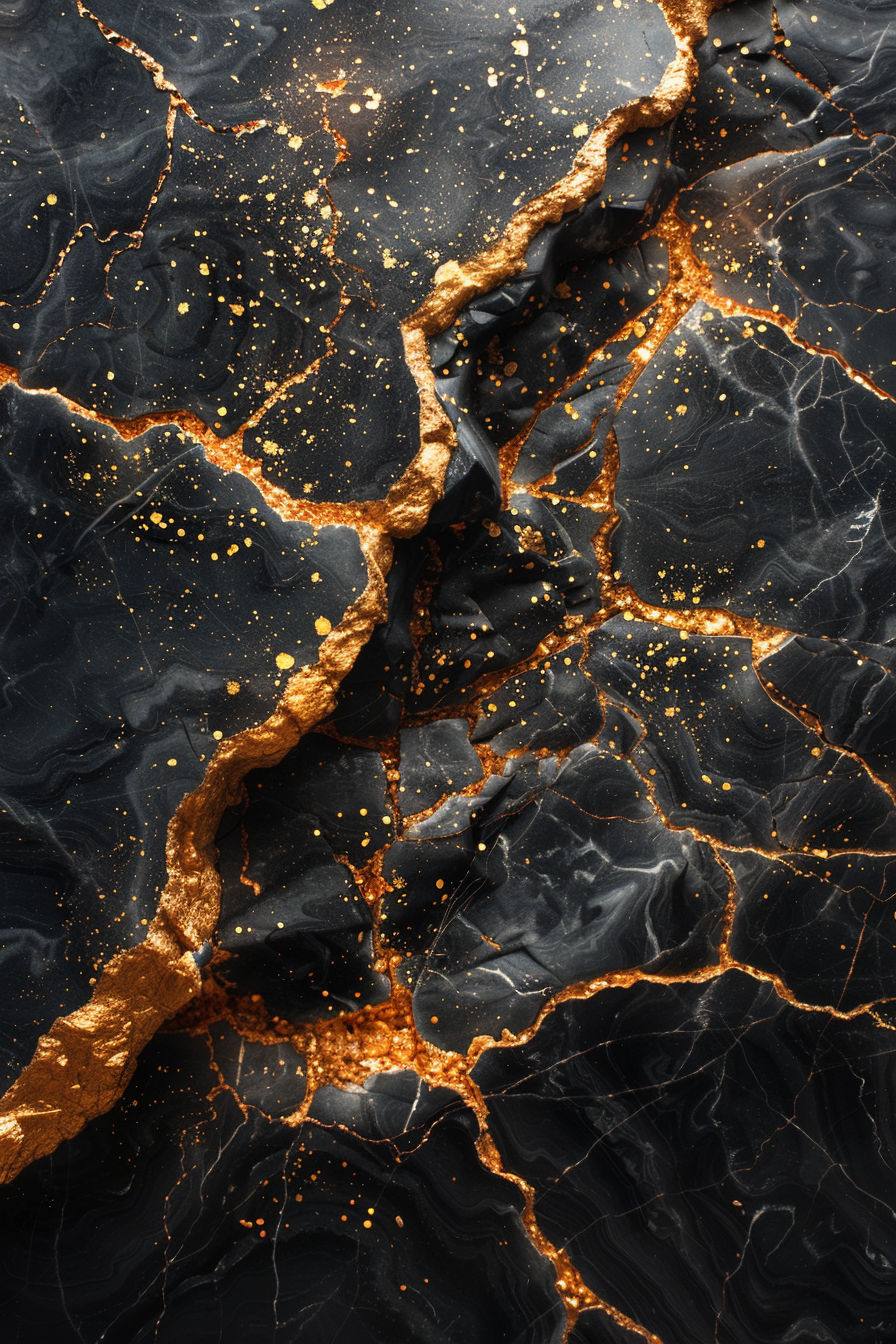 Goldene Adern 6 | LED Bild