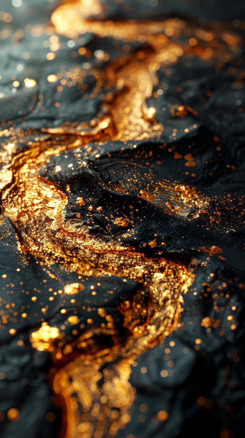 Goldene Adern 7 | LED Bild