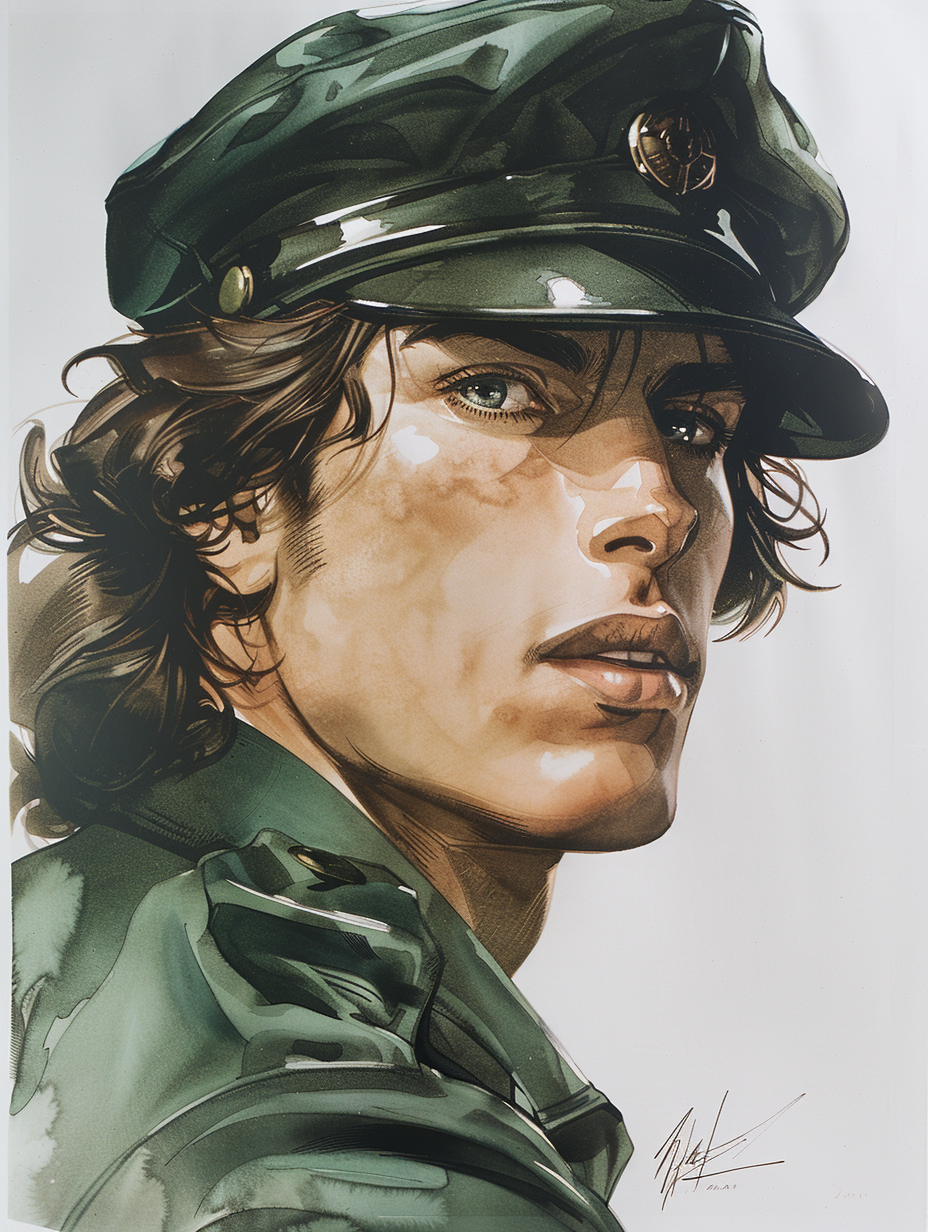 Mann in Uniform Illustriert | LED Bild