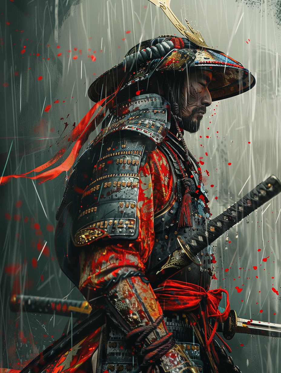 Samurai nach dem Kampf 3 | LED Bild