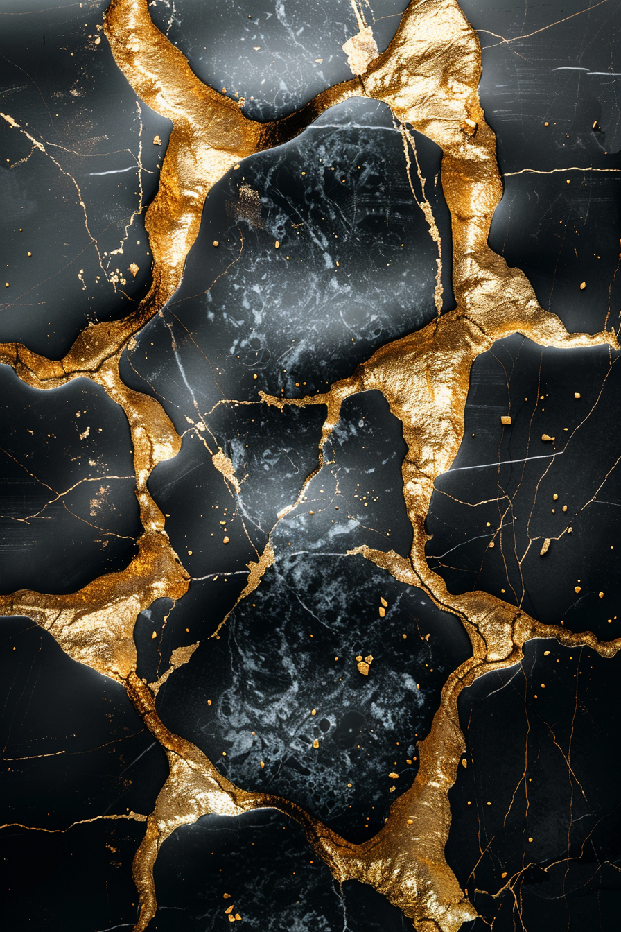 Goldene Adern 8 | LED Bild