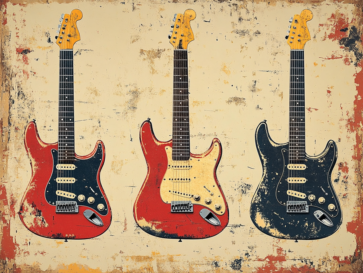 E-Gitarren Bunt 1 | LED Bild