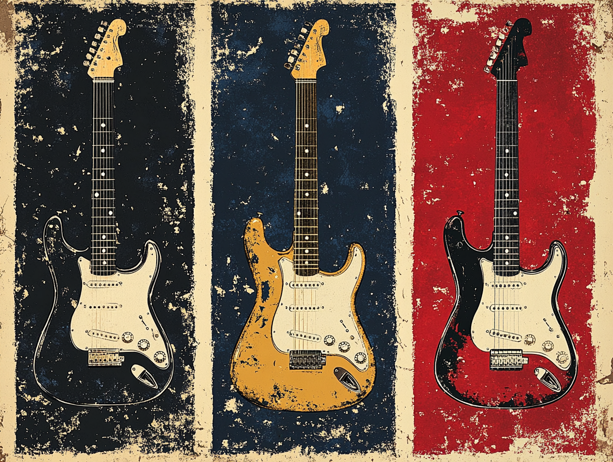 E-Gitarren Bunt 2 | LED Bild