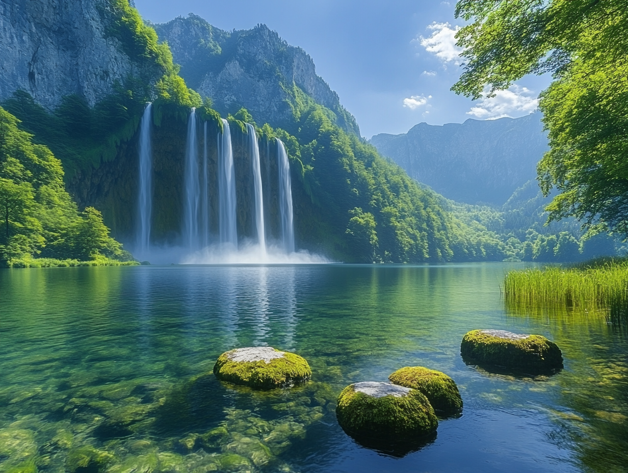 Wasserfall Idyllisch 1 | LED Bild