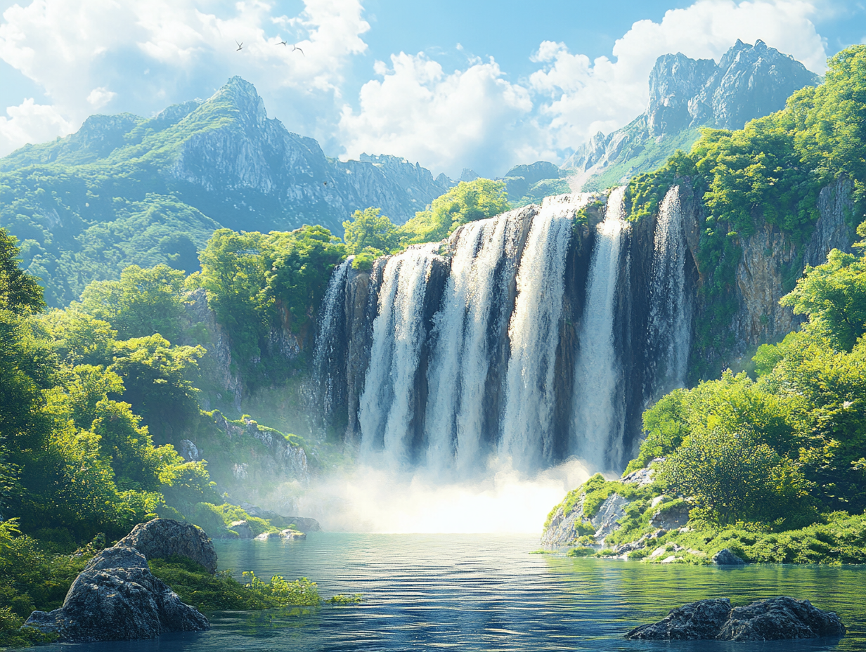 Wasserfall Idyllisch 2 | LED Bild