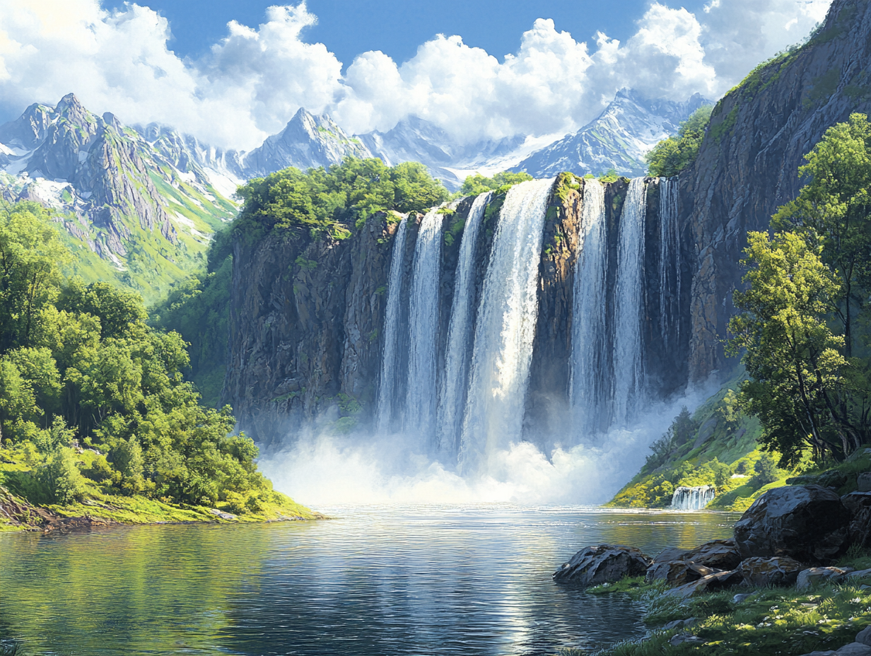 Wasserfall Idyllisch 4 | LED Bild