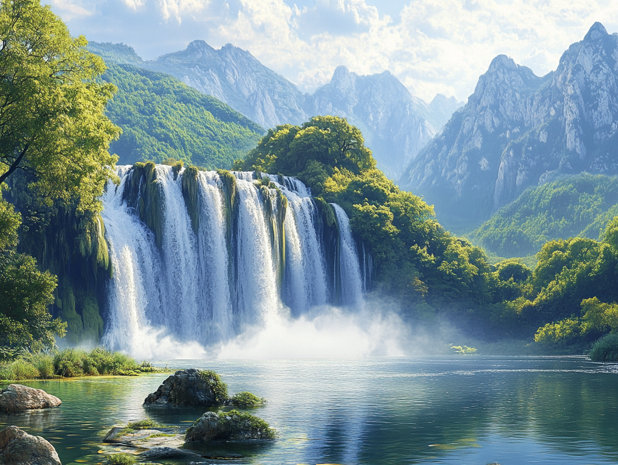 Wasserfall Idyllisch 5 | LED Bild