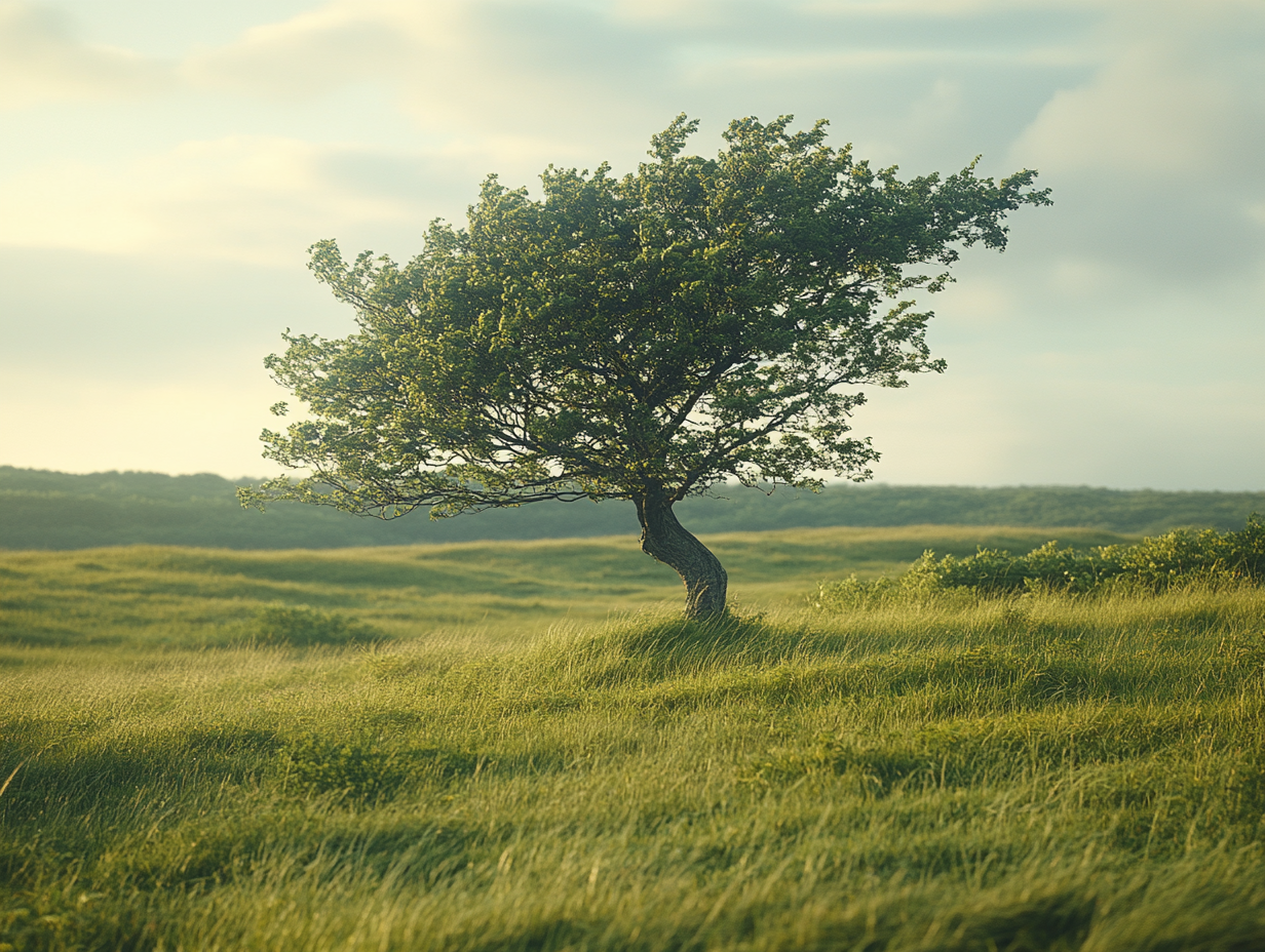 Baum Grüne Wiese 2 | LED Bild