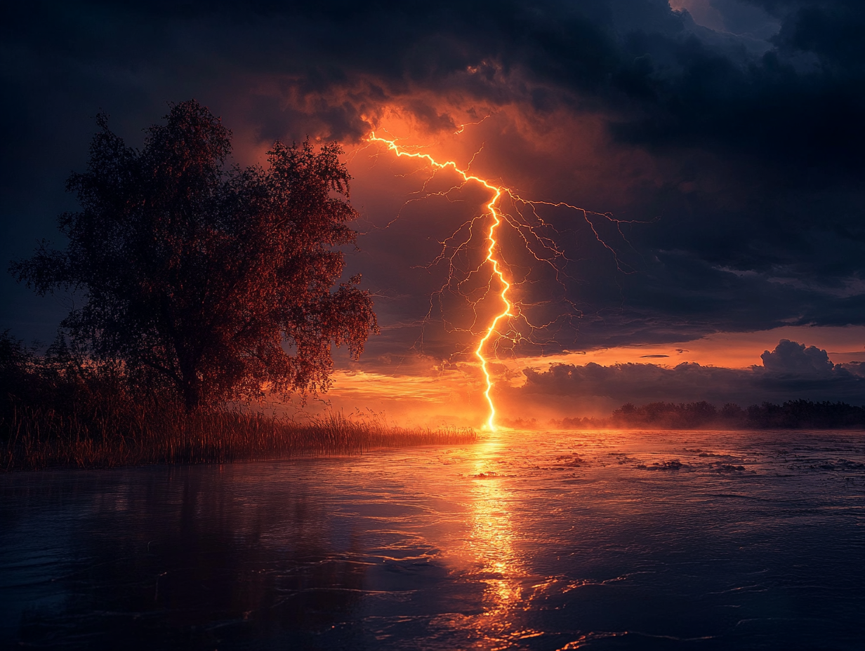 Blitzeinschlag 2 | LED Bild