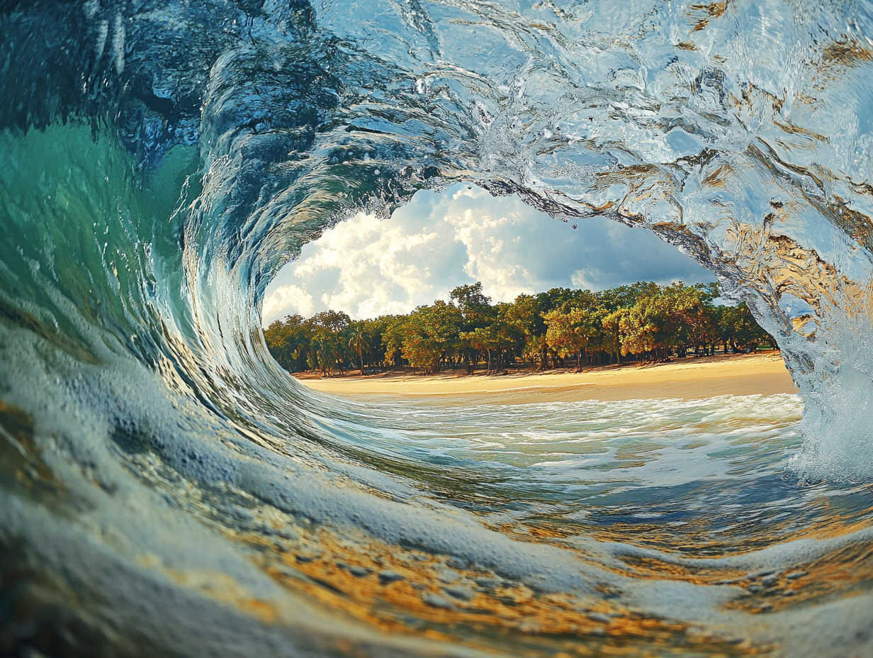 Wellenbruch Strand 3 | LED Bild