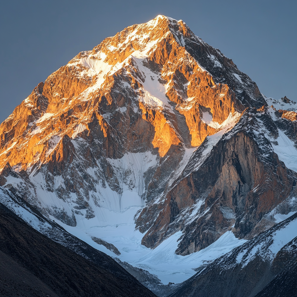 Bergspitze Sonnenstrahlen 4 | LED Bild