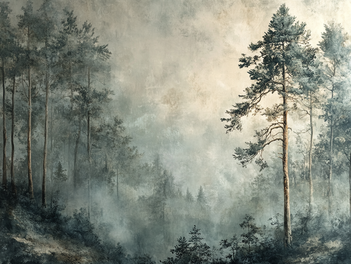 Nebelige Waldlichtung 1 | LED Bild