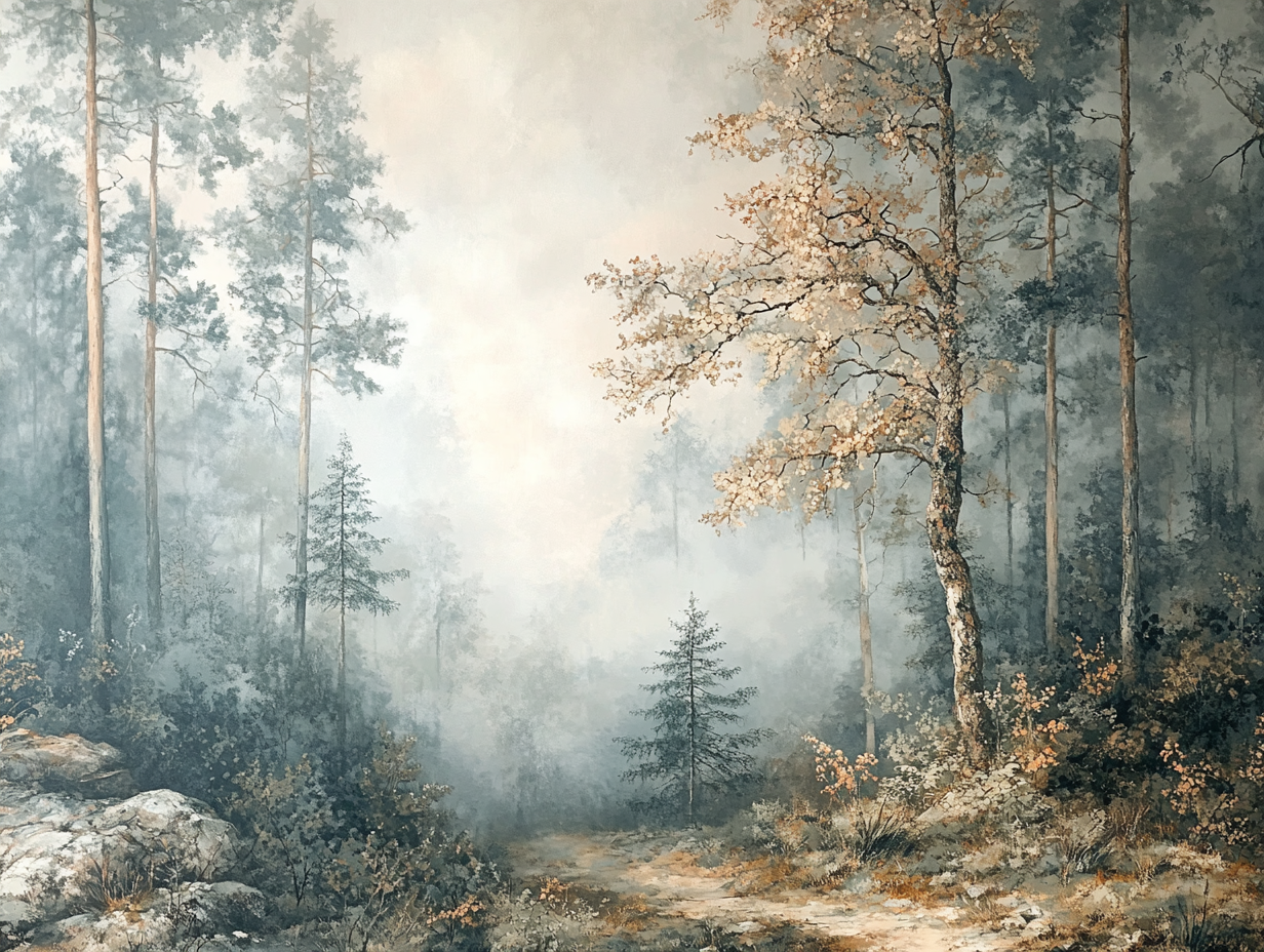 Nebelige Waldlichtung 2 | LED Bild