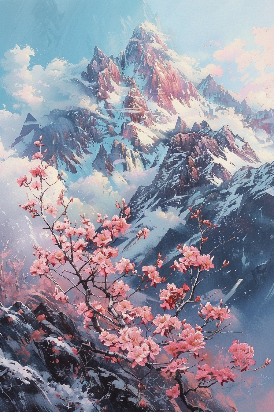 Verschneites Gebirge | LED Bild