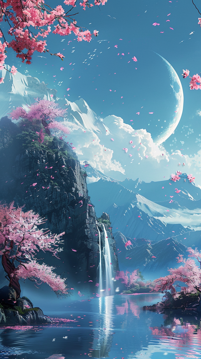 Kirschblütenbaum Mount Fuji 2 | LED Bild