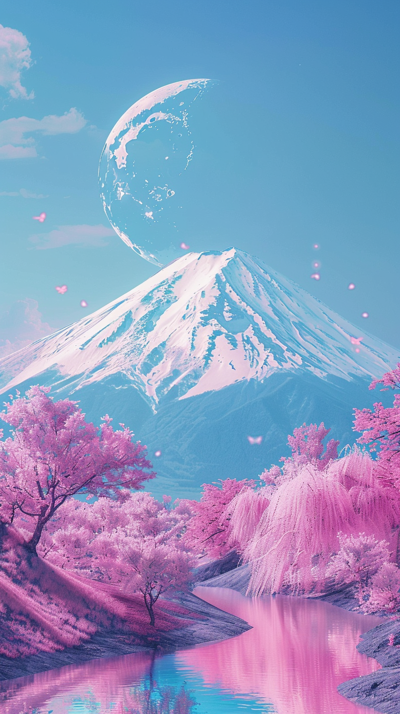 Kirschblütenbaum Mount Fuji 3 | LED Bild