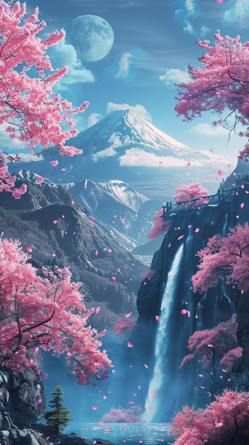 Kirschblütenbaum Mount Fuji 4 | LED Bild