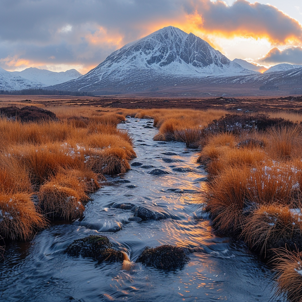 Bach in herbstlicher Landschaft | LED Bild