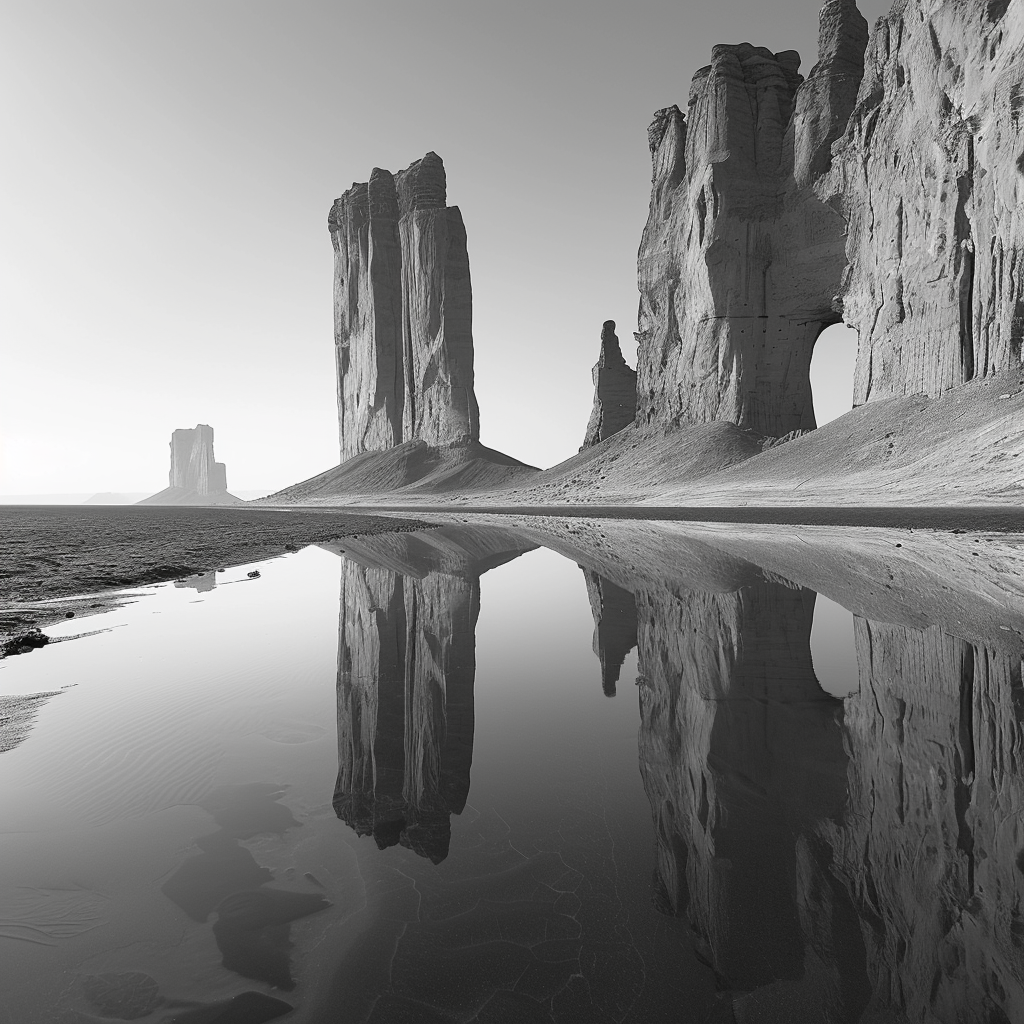 Canyon Spiegelung See | LED Bild