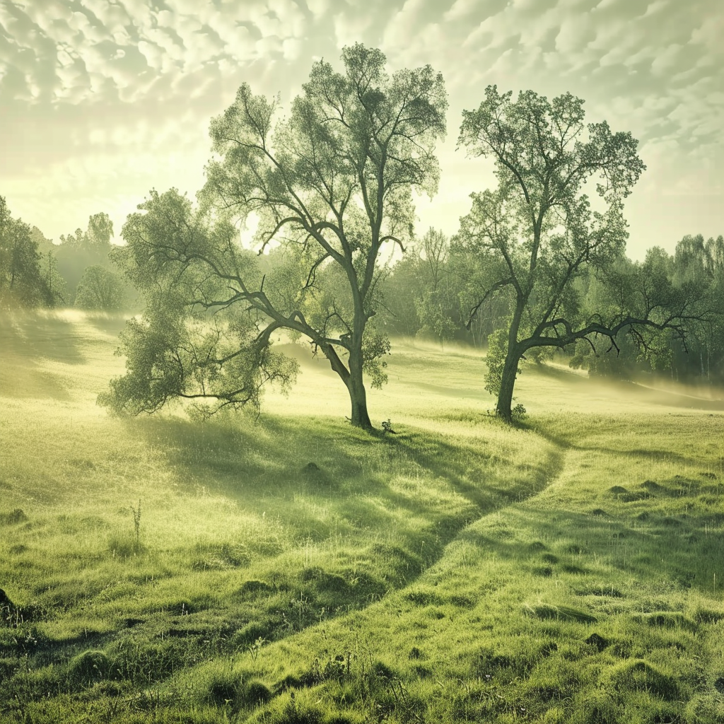 Morgen Tau Wiese | LED Bild