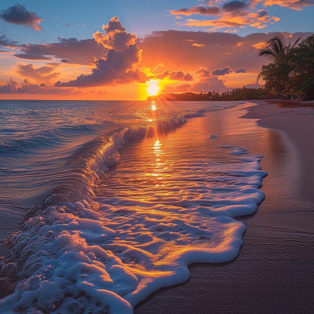 Sonnenuntergang Strand 2 | LED Bild
