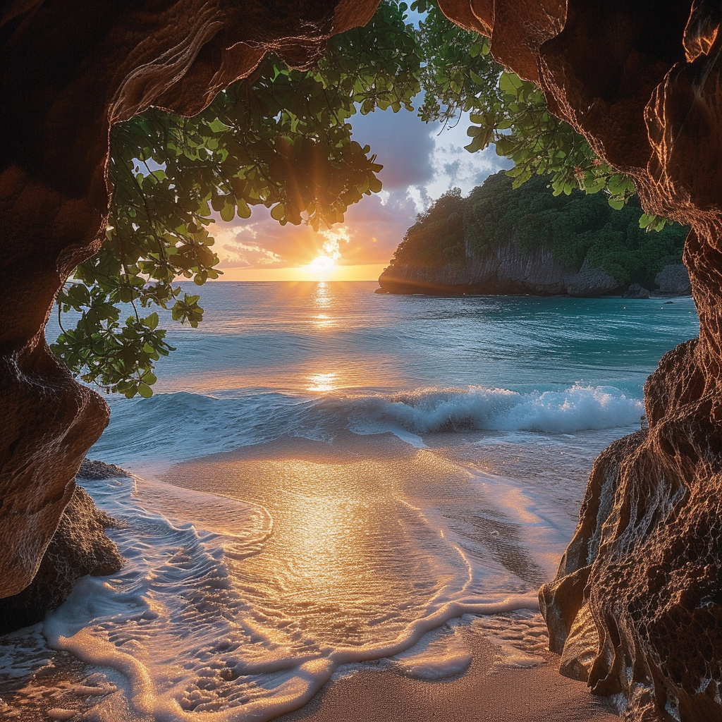 Sonnenuntergang Strand 3 | LED Bild